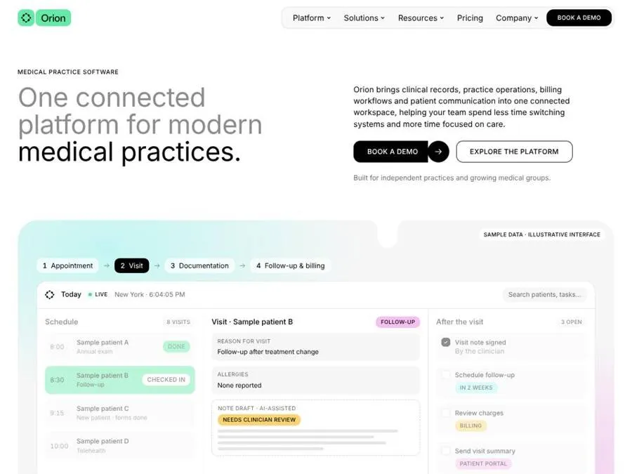 Orion homepage